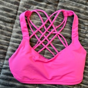 Size 4 Pink Lululemon Free to Be Sports Bra